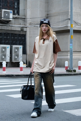 Áo Polo sọc phối màu Liney Polo