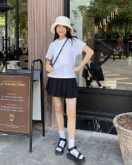 Chân váy xếp ly cơ bản Unime lưng cao kiểu tennis có lót quần