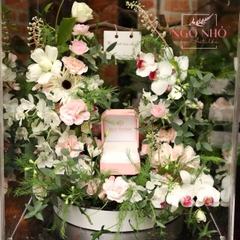 Hộp hoa tông hồng pastel