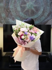 Bó Hoa Tone Hồng Phối Pastel 0246