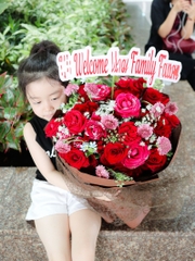 Bó Hoa Tone Đỏ Dáng Tròn 490