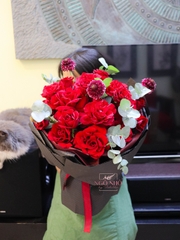 Bó Hoa Dáng Tròn | Hồng Đỏ Ecuador 892