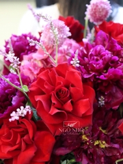 Bó Hoa Peony  Blạck Beauty 8506 - Mẫu Đơn Đỏ Trầm Nhật Bản