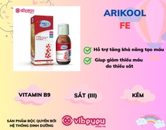 ARIKOOL FE - TĂNG KHẢ NĂNG TẠO MÁU, GIÚP GIẢM THIẾU MÁU DO THIẾU SẮT