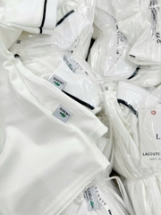 A304- Áo polo cổ trắng viền nhỏ thêu polo nổi tem nhà máy