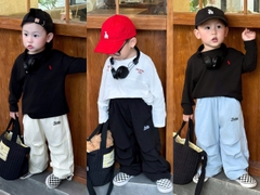 cb406- Combo 3 quần gió lót lưới thêu chữ trẻ em