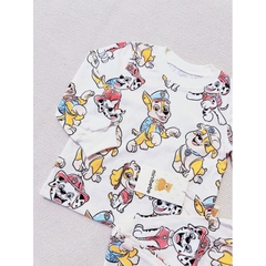 9-27kg Set 2 bộ thun díp dài tay bé trai in hình cún cứu hộ đỏ be-CB159