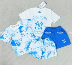 CB225- Combo 2 bộ N.YY xanh trắng chất cotton xịn