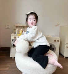 CB6167-Combo 4 quần legging loe bé gái vải tăm co dãn thoải mái cho bé