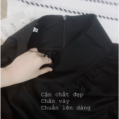 SET áo len mongtoghi kẻ ngang kèm chân váy đen (có tách lẻ)