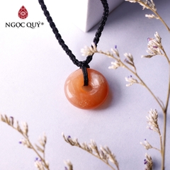 Mặt dây chuyền đồng điếu đá sunstone