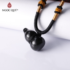 Mặt dây chuyền hồ lô đá obsidian