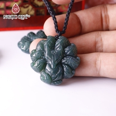 Mặt dây chuyền hồ ly 9 đuôi đá chalcedony