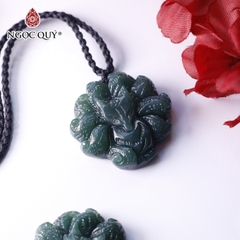 Mặt dây chuyền hồ ly 9 đuôi đá chalcedony