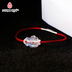 Vòng tay dây thép hồ ly đá moonstones