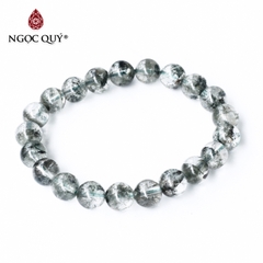 Vòng tay đá thạch anh ưu linh rêu xanh