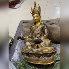 LIÊN HOA SINH KIM CƯƠNG THƯỢNG SƯ- bằng đồng Nepal 33cm