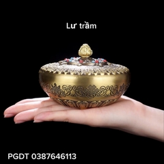 Lư Trầm Bình Bát Khắc Hoa Văn Tám Tướng Cát Tường