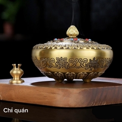 Lư Trầm Bình Bát Khắc Hoa Văn Tám Tướng Cát Tường