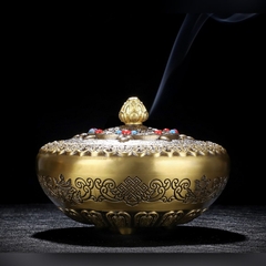 Lư Trầm Bình Bát Khắc Hoa Văn Tám Tướng Cát Tường