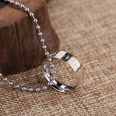 NHẪN THÉP TITAN TÂM CHÚ LĂNG NGHIÊM