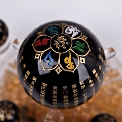 QUẢ CẦU OSIDIAN KHẮC BÁT NHÃ TÂM KINH