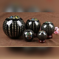 QUẢ CẦU OSIDIAN KHẮC BÁT NHÃ TÂM KINH