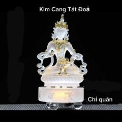 Tôn Tượng Kim Cang Tát Đỏ Bằng Đá Liuli Cỡ Bé