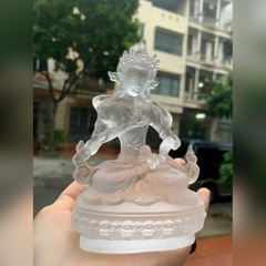 Tôn Tượng Kim Cang Tát Đỏ Bằng Đá Liuli Cỡ Bé