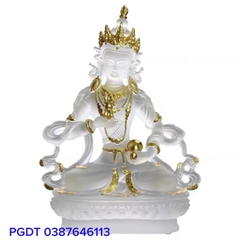 Tôn Tượng Kim Cang Tát Đỏ Bằng Đá Liuli Cỡ Bé