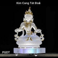 Tôn Tượng Kim Cang Tát Đỏ Bằng Đá Liuli Cỡ Bé