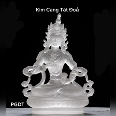 Tôn Tượng Kim Cang Tát Đỏ Bằng Đá Liuli Cỡ Bé