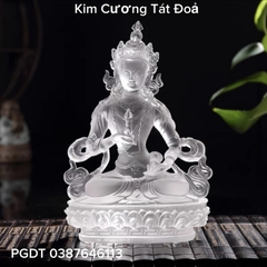 Tôn Tượng Kim Cang Tát Đỏ Bằng Đá Liuli Cỡ Bé