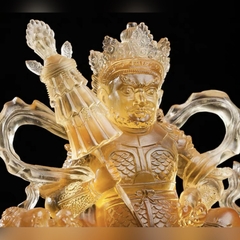 TÀI BẢO THIÊN VƯƠNG bằng đá liuli cao 12cm