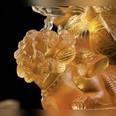 TÀI BẢO THIÊN VƯƠNG bằng đá liuli cao 12cm