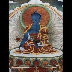 Tranh Thangka Phật Dược Sư - Tranh Thêu