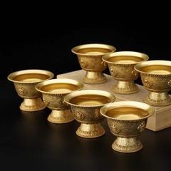 Chén đồng vàng cao cấp - cúng nước và 8 món