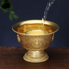 Chén đồng vàng cao cấp - cúng nước và 8 món