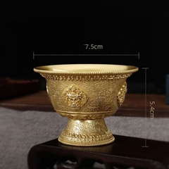 Chén đồng vàng cao cấp - cúng nước và 8 món