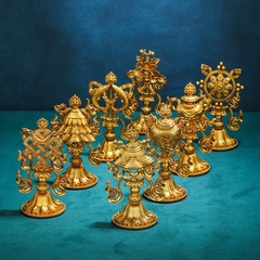 Bát kiết tường đồng cỡ bé (Tám Tướng Cát Tường- Bát Bửu)