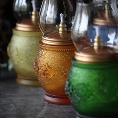 Đèn dầu liuli Bát Kiết Tường