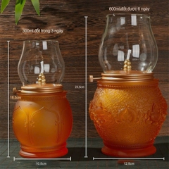 Đèn dầu liuli Bát Kiết Tường