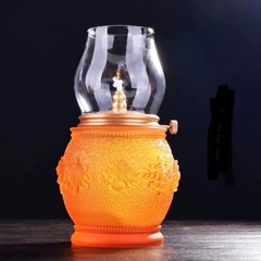 Đèn dầu liuli Bát Kiết Tường