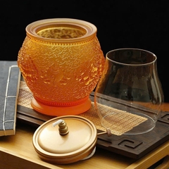 Đèn dầu liuli Bát Kiết Tường