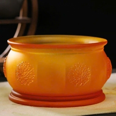 Lư Hương Bảo Liên Đăng bằng đá lưu ly