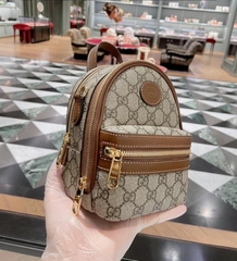 Balo Gucci Chữ Nâu Super Có 2 hộp