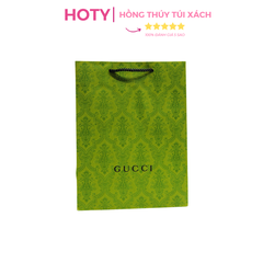 Túi Giấy Gucci Xanh Lá Chữ Vàng Size Lớn 32cm Đứng