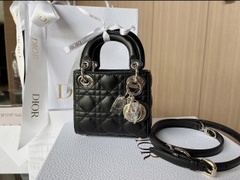 Túi Dior Lady Da Lì Khóa Vàng Size 12cm Có 2 hộp