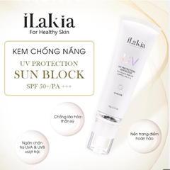 Kem chống nắng Ilakia UV Protection Sun Block SPF50+ 70gr chính hãng