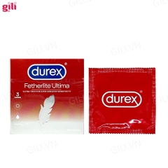 Bao cao su Durex Fetherlite Ultima hộp 3 chiếc siêu mỏng chính hãng